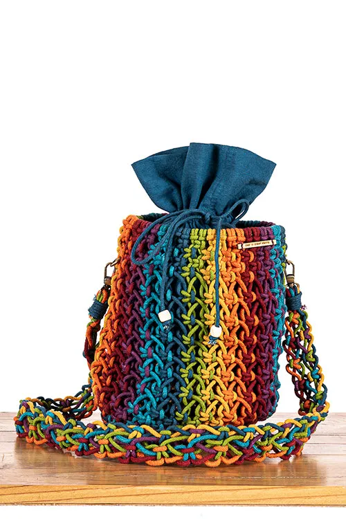 108Knots Cosmos Blended Hand-Knotted Bucket Bag