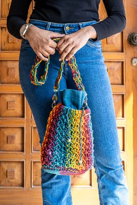 108Knots Cosmos Blended Hand-Knotted Bucket Bag