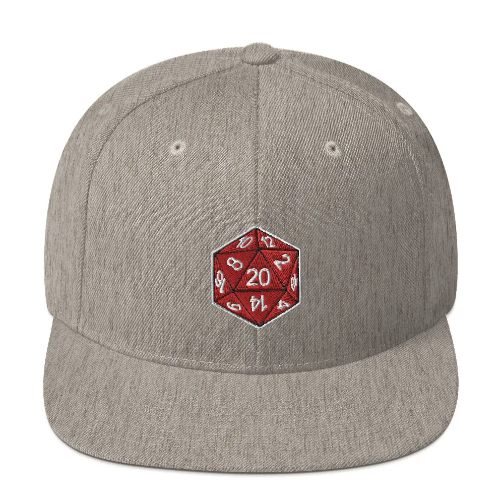 20 Sided Die Snapback Hat