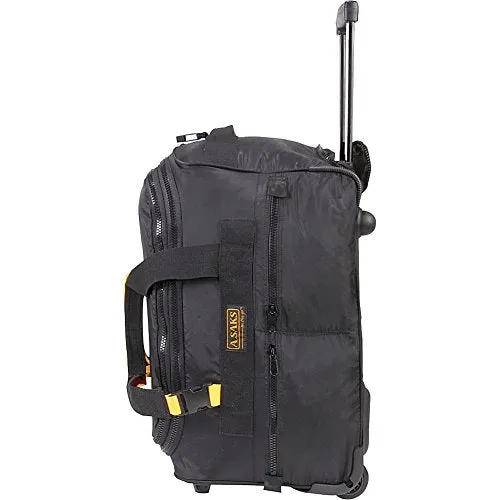 A. Saks Expandable 20 Rolling Trolley Duffel - Black