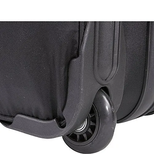 A. Saks Expandable 20 Rolling Trolley Duffel - Black