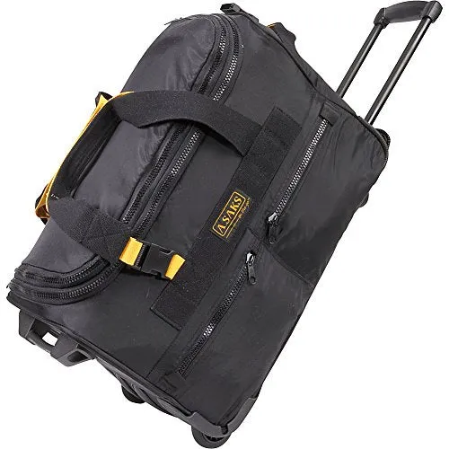 A. Saks Expandable 20 Rolling Trolley Duffel - Black