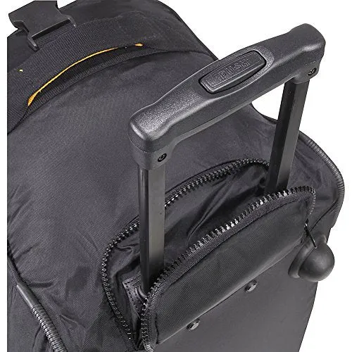 A. Saks Expandable 20 Rolling Trolley Duffel - Black