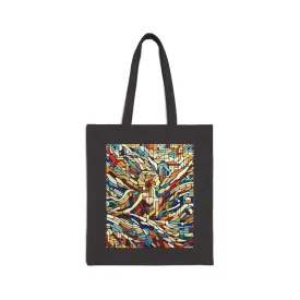 An abstract visual with a human theme Cotton Canvas Tote Bag