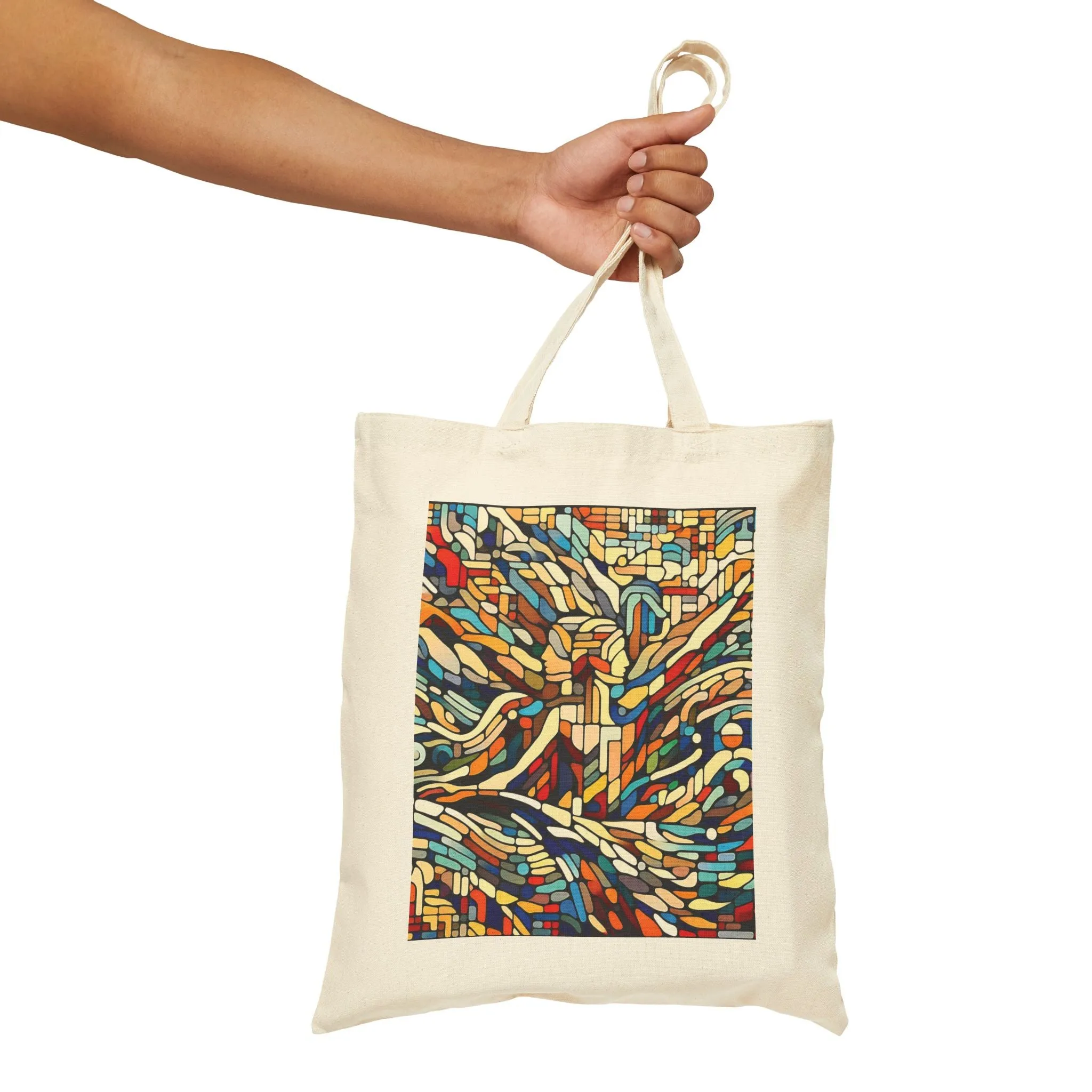 An abstract visual with a human theme Cotton Canvas Tote Bag