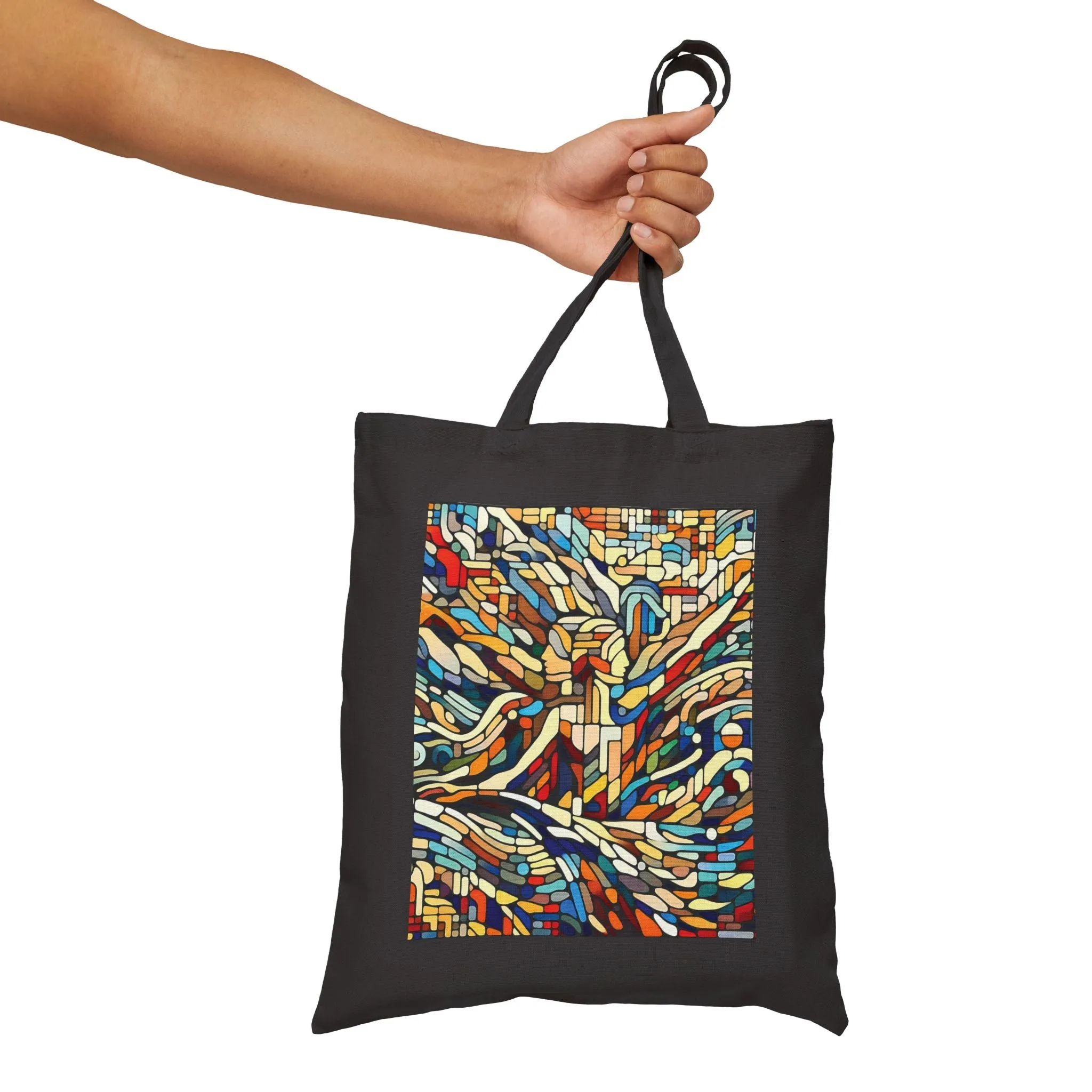 An abstract visual with a human theme Cotton Canvas Tote Bag
