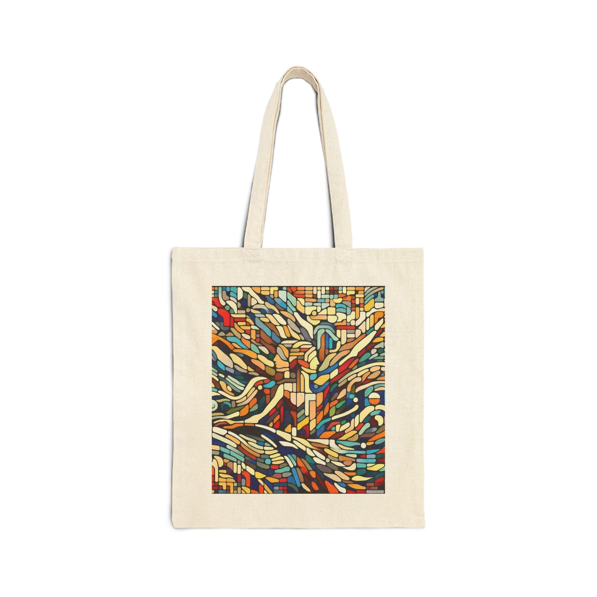 An abstract visual with a human theme Cotton Canvas Tote Bag