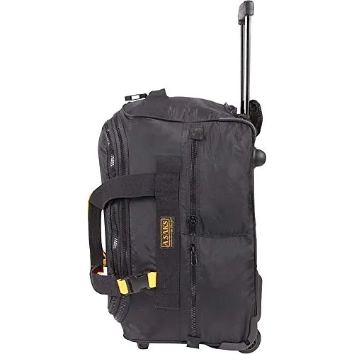 A.Saks Expandable 20in. Nylon Wheeled Duffel in Black