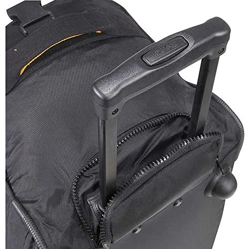 A.Saks Expandable 20in. Nylon Wheeled Duffel in Black
