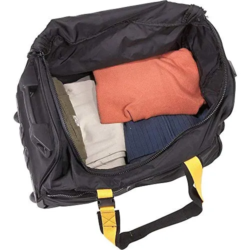 A.Saks Expandable 20in. Nylon Wheeled Duffel in Black