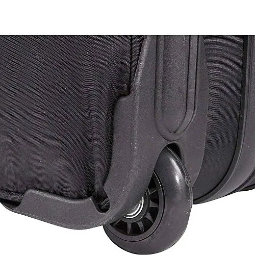 A.Saks Expandable 20in. Nylon Wheeled Duffel in Black
