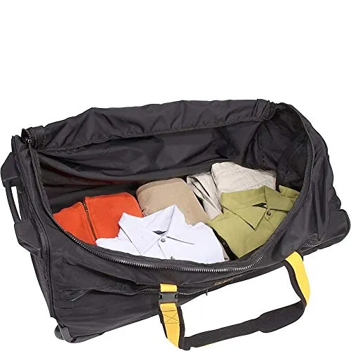 A.Saks Expandable 31in.Nylon Trolley Duffel in Black