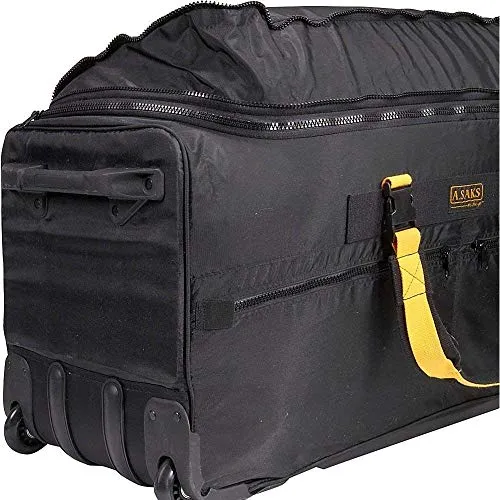 A.Saks Expandable 31in.Nylon Trolley Duffel in Black