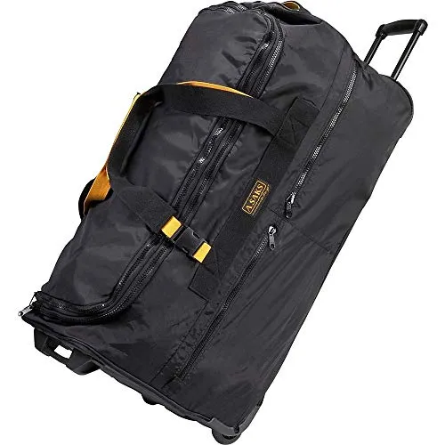 A.Saks Expandable 31in.Nylon Trolley Duffel in Black