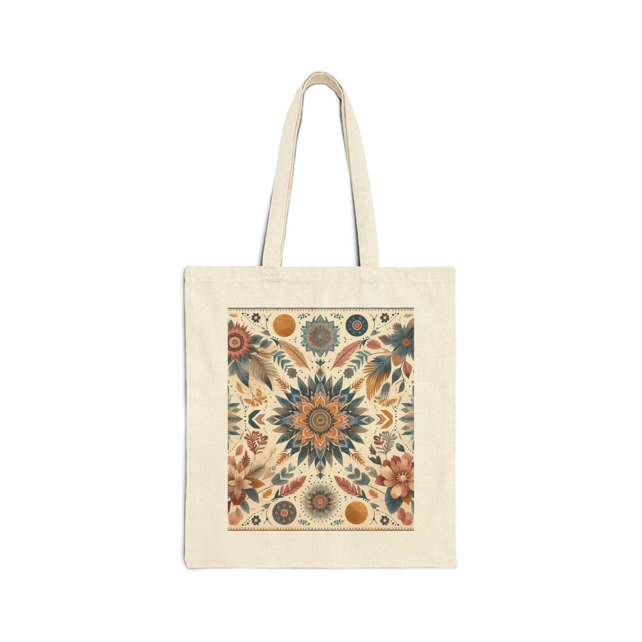 Boho minimal Cotton Canvas Tote Bag