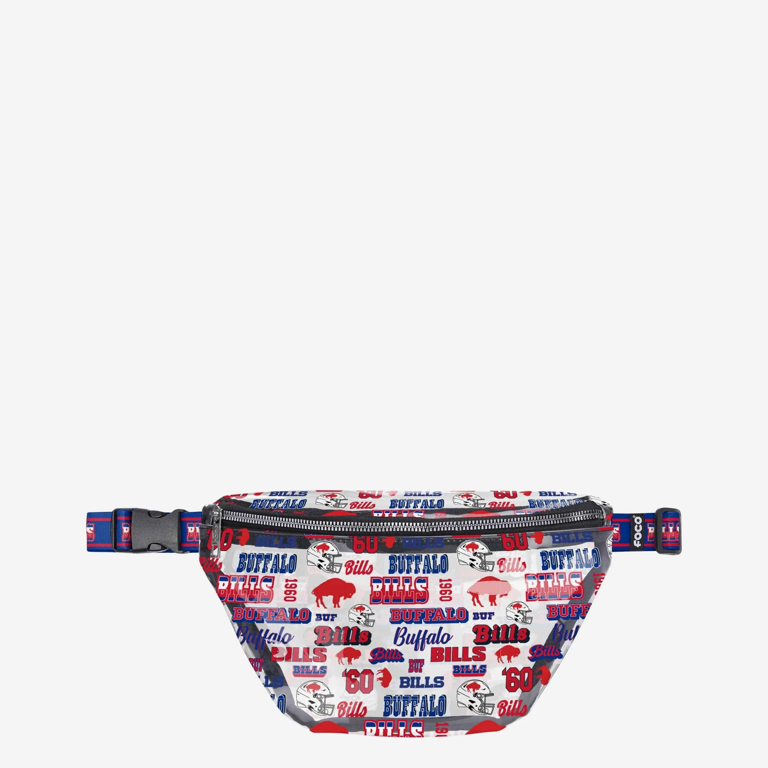 Buffalo Bills Repeat Retro Print Clear Fanny Pack