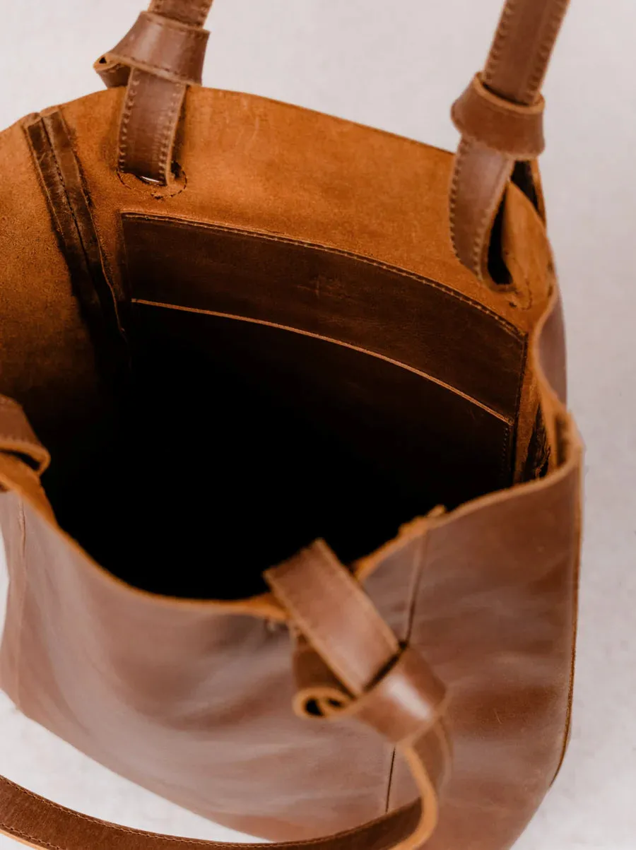 Cait Knotted Tote in Whiskey