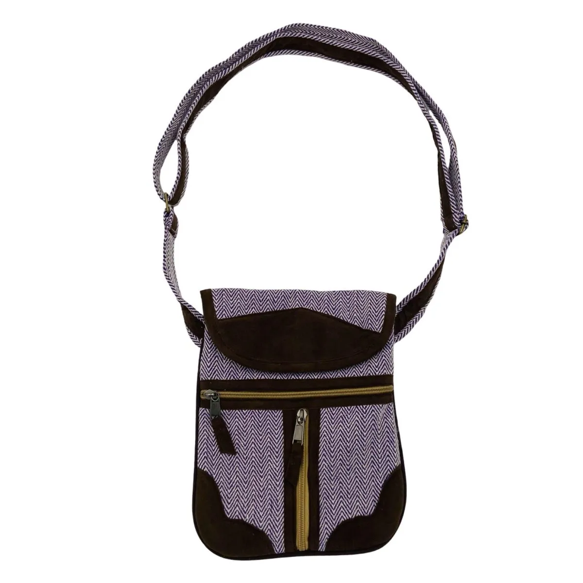 Chevron Canvas Crossbody Bag