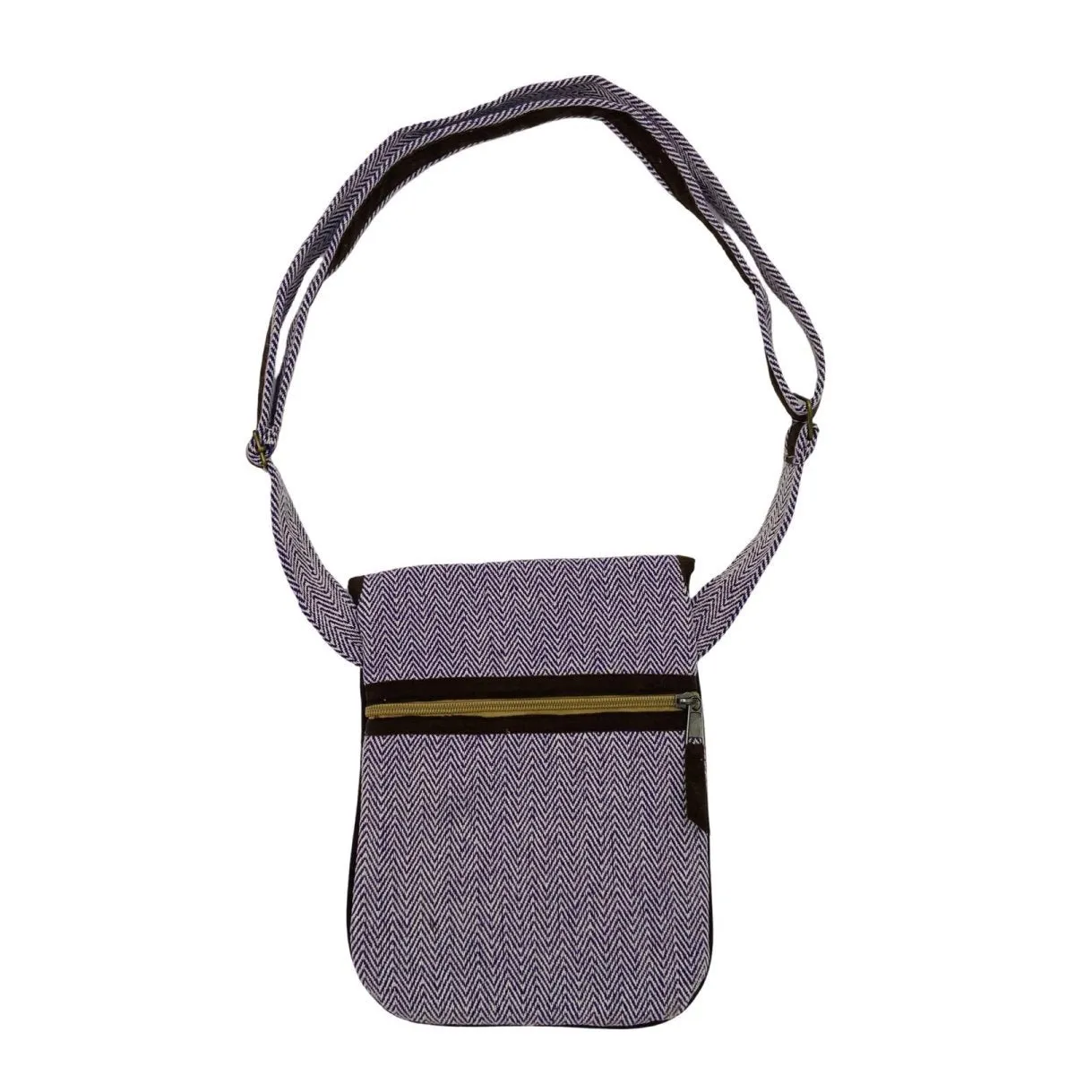 Chevron Canvas Crossbody Bag