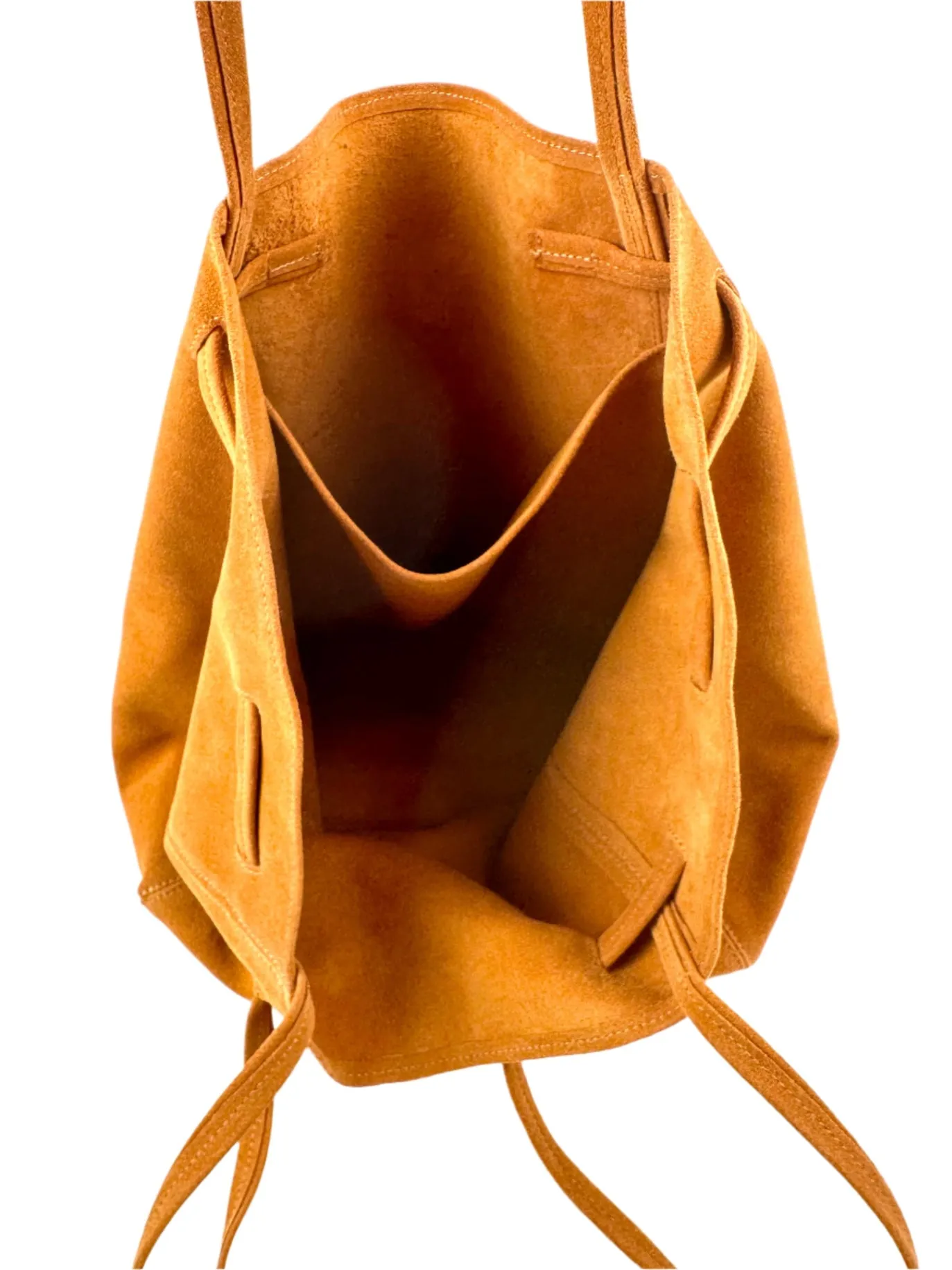 Florence Tote in Honey Suede