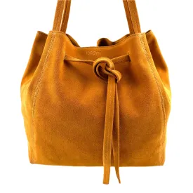 Florence Tote in Honey Suede