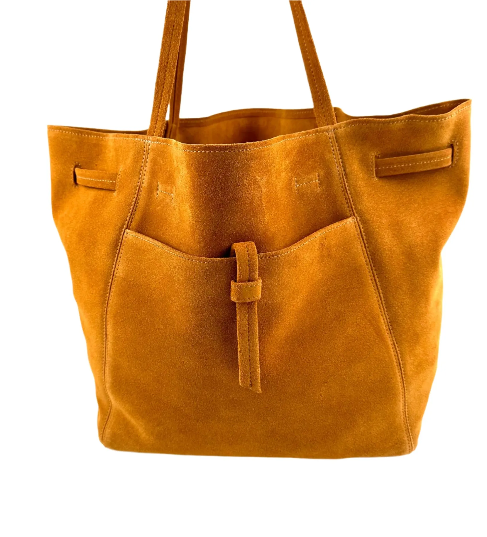 Florence Tote in Honey Suede