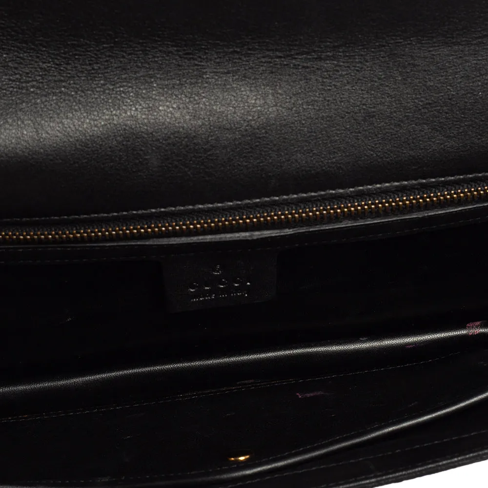Gucci Iridescent Pink Crackled Leather 58 Clutch