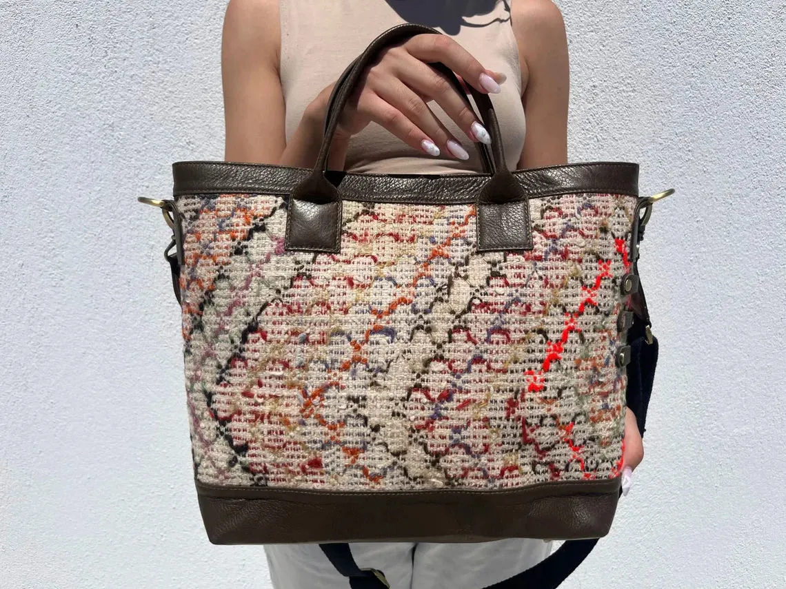 Handmade Kilim Tote Bag #47