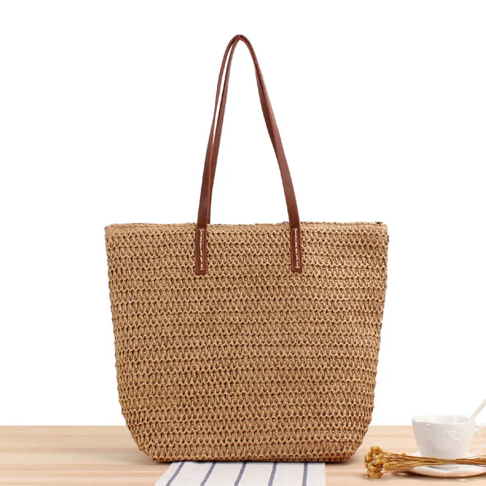 Handmade Summer Woven Straw Beach Bags