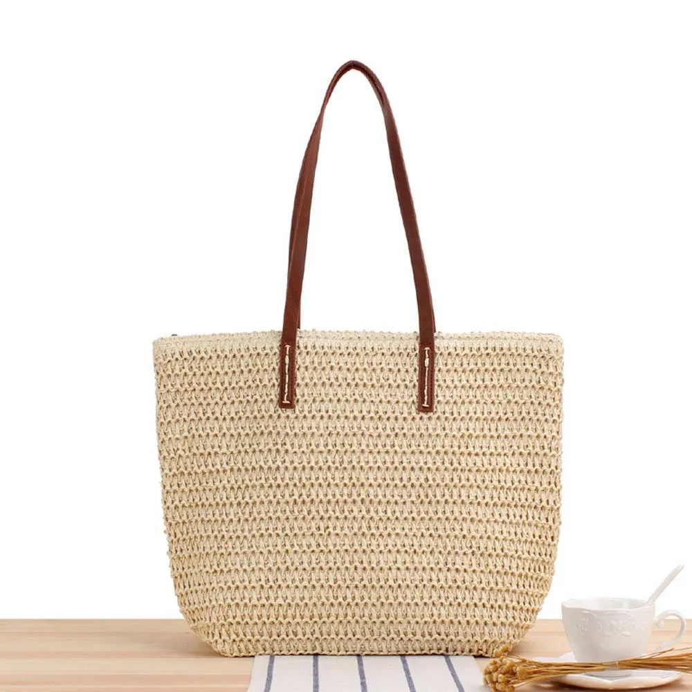 Handmade Summer Woven Straw Beach Bags