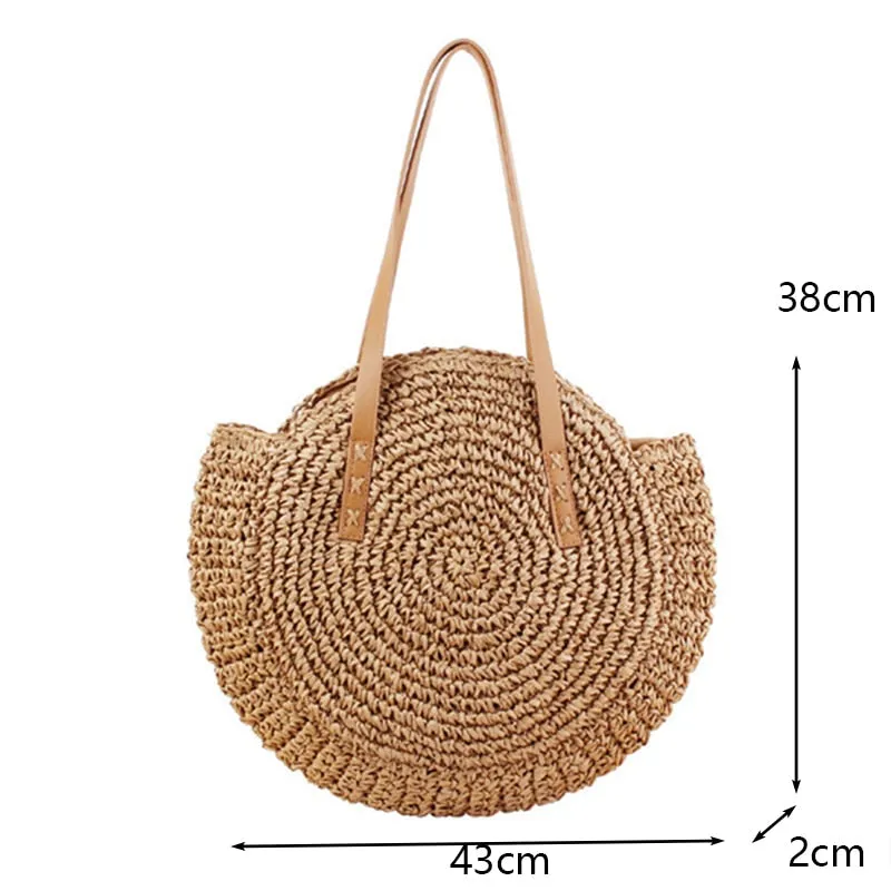 Handmade Woven Straw Beach Bags