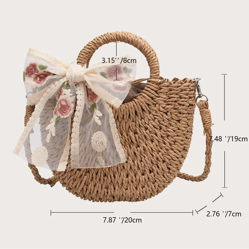 Handmade Woven Straw Beach Bags