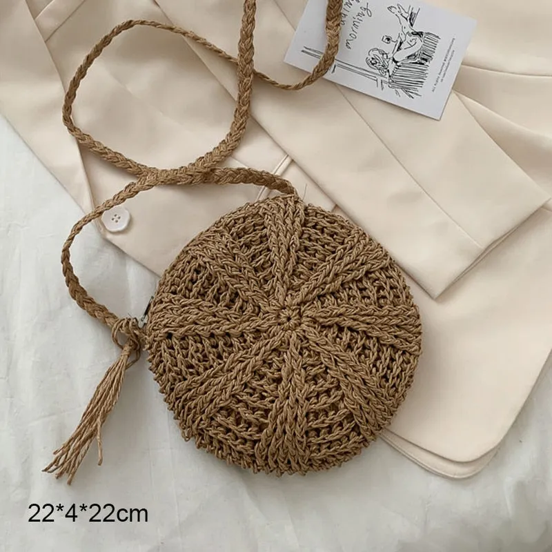 Handmade Woven Straw Beach Bags