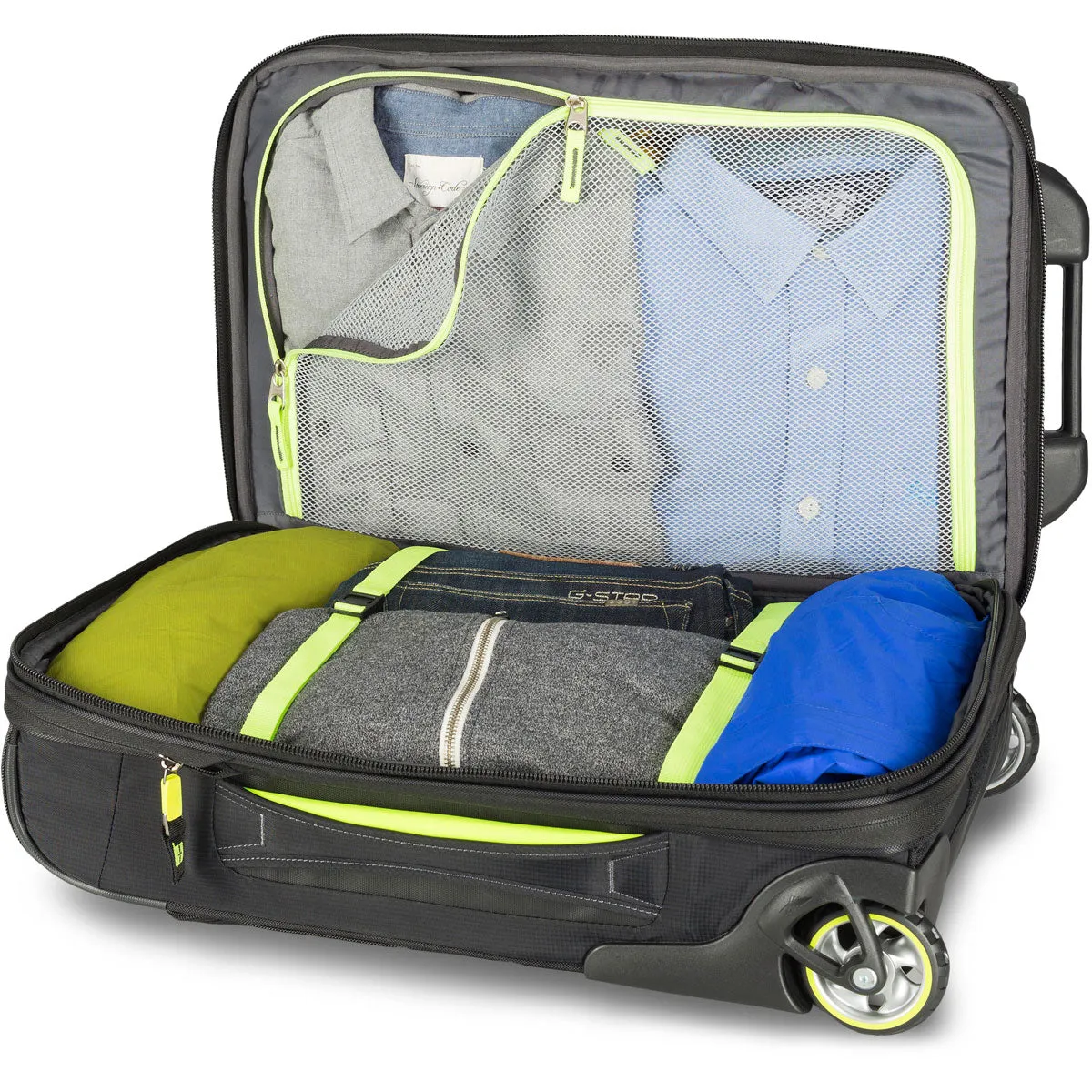 High Sierra At8 Carry On Wheeled Duffel Upright