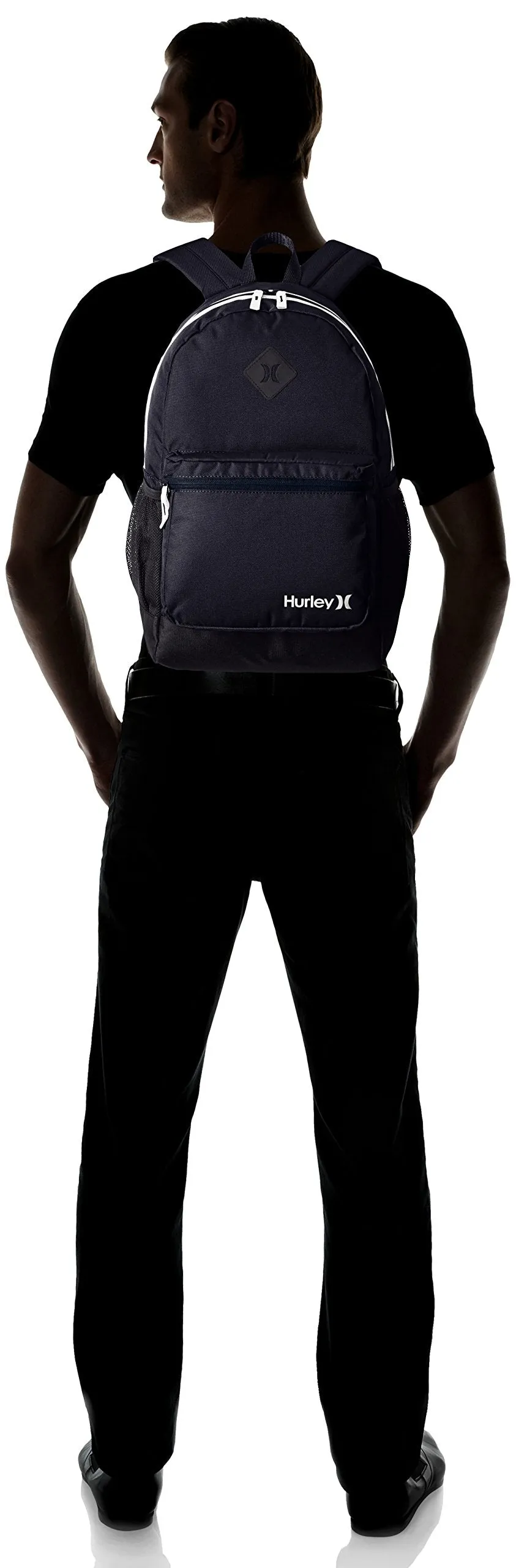 Hurley Men's Mater Backpack, Dark Obsidian/Black/White, One Size