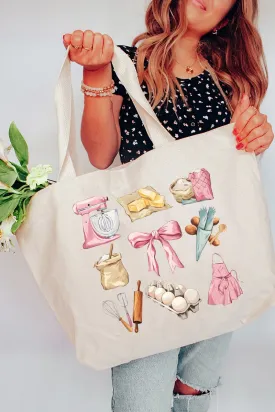 Knead The Love Canvas Jumbo Tote