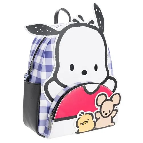 Loungefly -   Sanrio Pochacco Cosplay Plaid Mini-Backpack - Entertainment Earth Exclusive