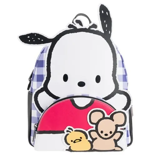 Loungefly -   Sanrio Pochacco Cosplay Plaid Mini-Backpack - Entertainment Earth Exclusive