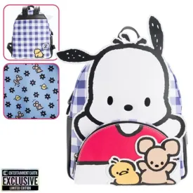 Loungefly -   Sanrio Pochacco Cosplay Plaid Mini-Backpack - Entertainment Earth Exclusive