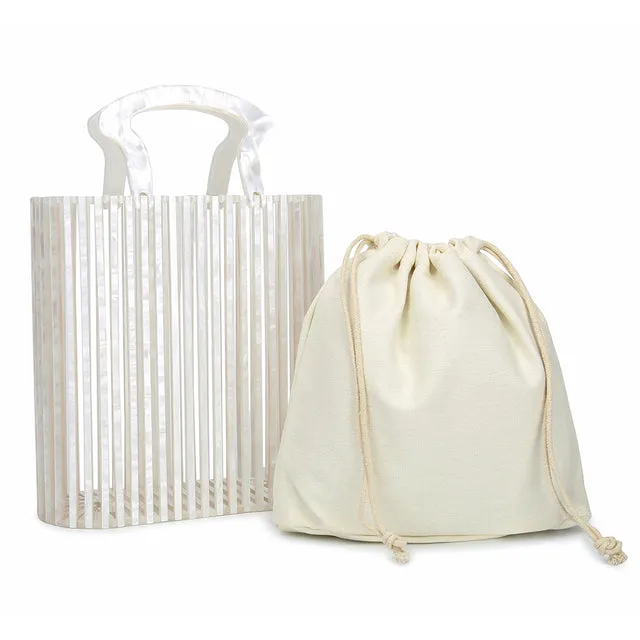 Madison Acrylic Bamboo Tote Bags