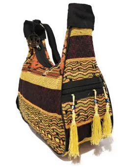 MariaKinz Handbag, Bohemian Style Woven Hobo Bag Convertible to Backpack with Adjustable Strap