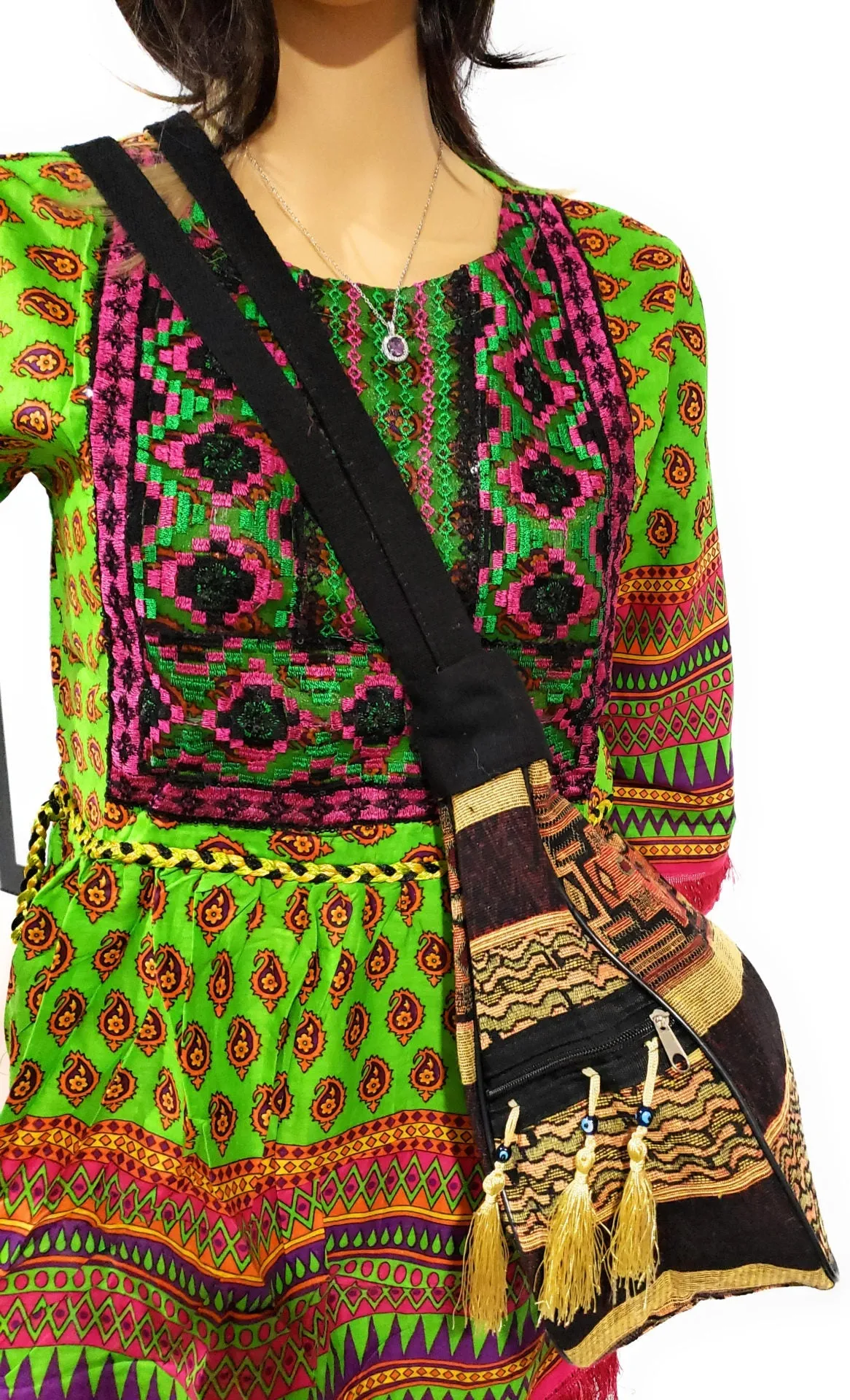 MariaKinz Handbag, Bohemian Style Woven Hobo Bag Convertible to Backpack with Adjustable Strap