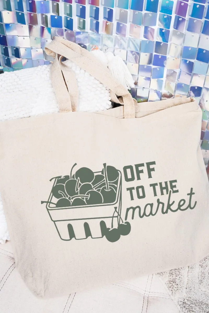 Off To The Market Jumbo Tote