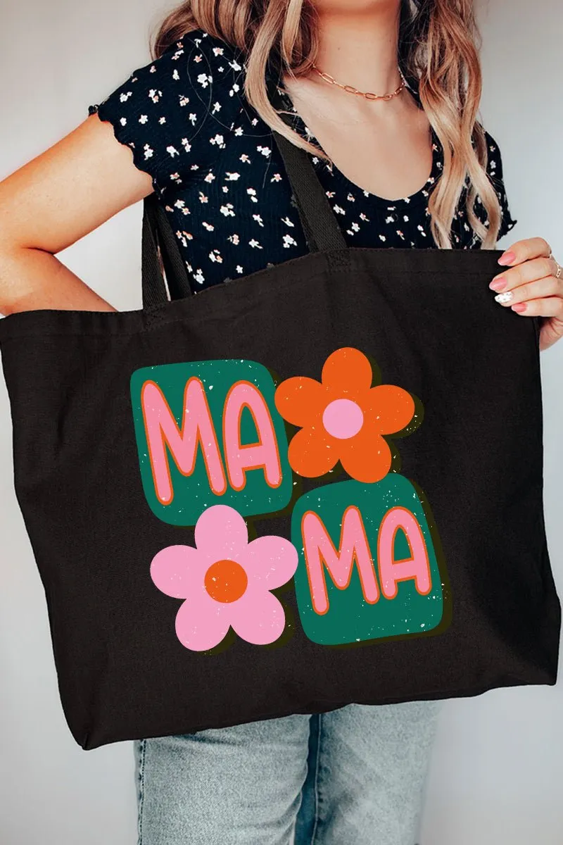 Orange Groovy Mama Canvas Jumbo Tote