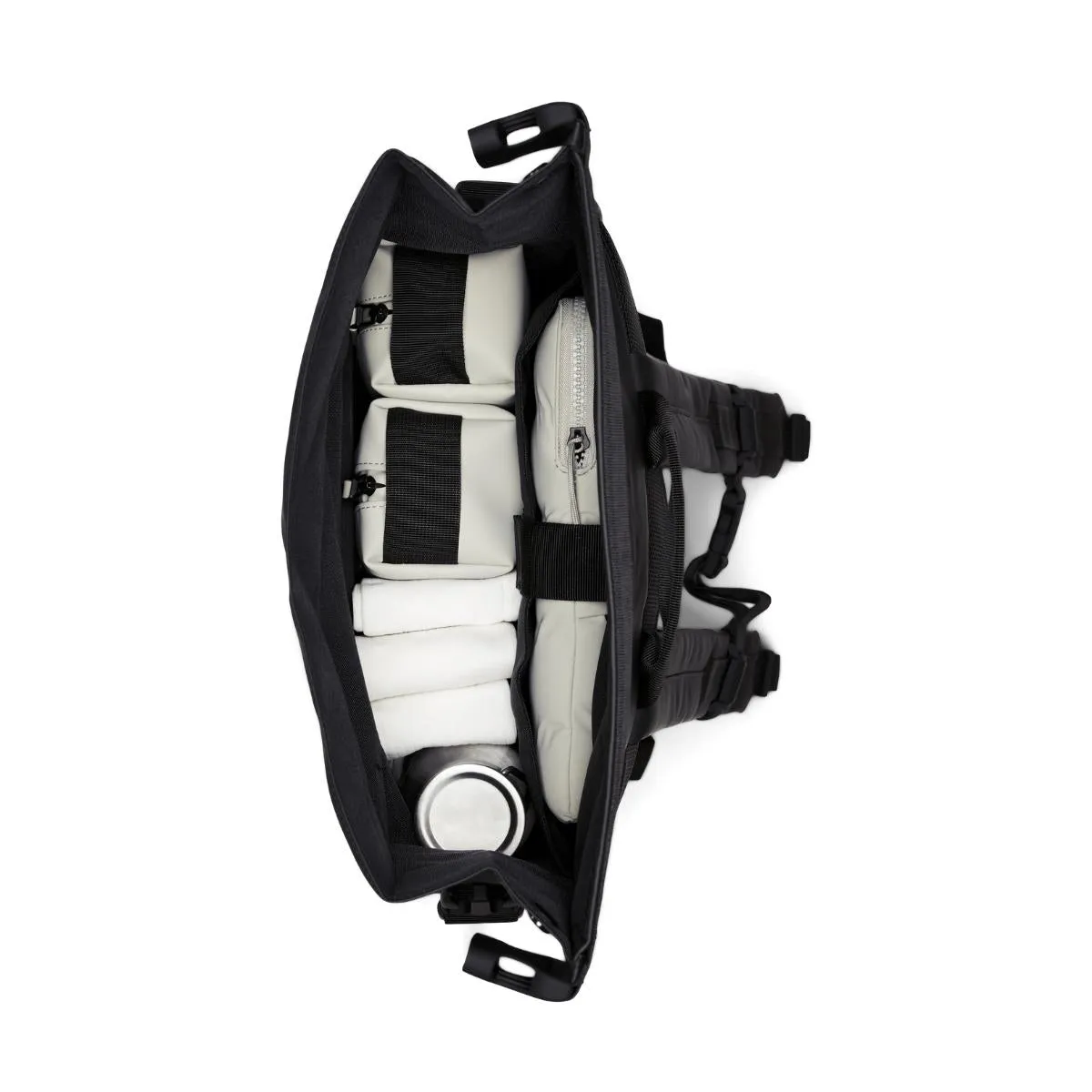 Rains Trail Rolltop Backpack in Black