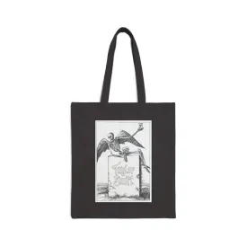 Skeleton Grave Cotton Canvas Tote Bag