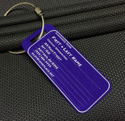 Small Custom Metal Travel Tag
