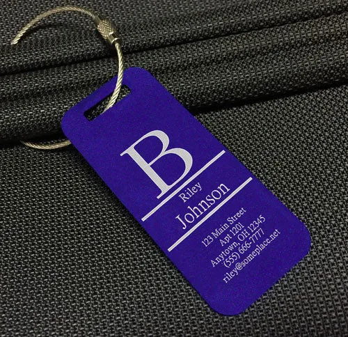 Small Custom Metal Travel Tag