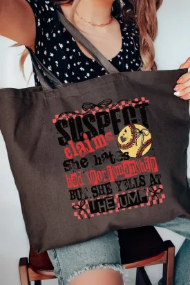 Softball Suspect Yell At The Ump Canvas Jumbo Tote