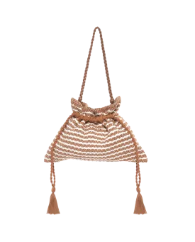 The Cinched Bag. -- Carmel and Cream